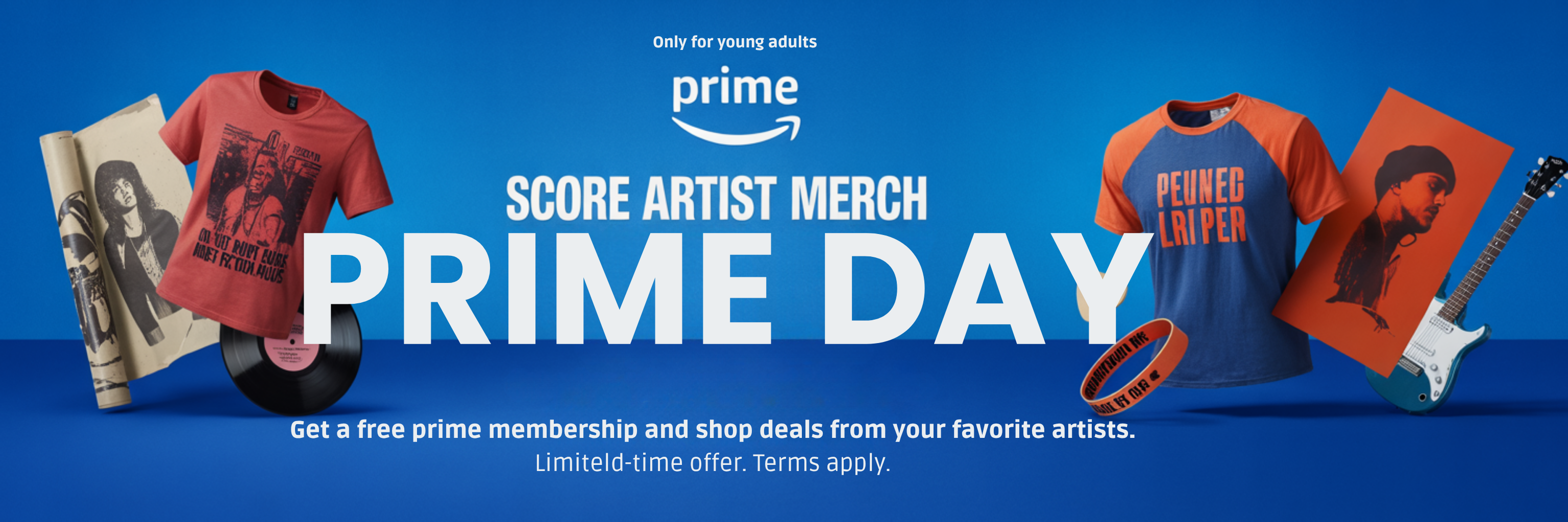 Get a Free Amazon Prime and Score Prime Day Deals on Merch From Your Favorite Artists
