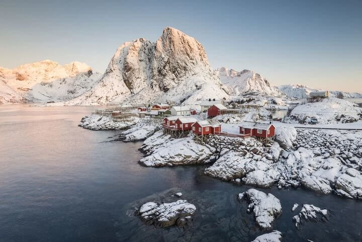 As pitorescas Rorbu Homes na Noruega