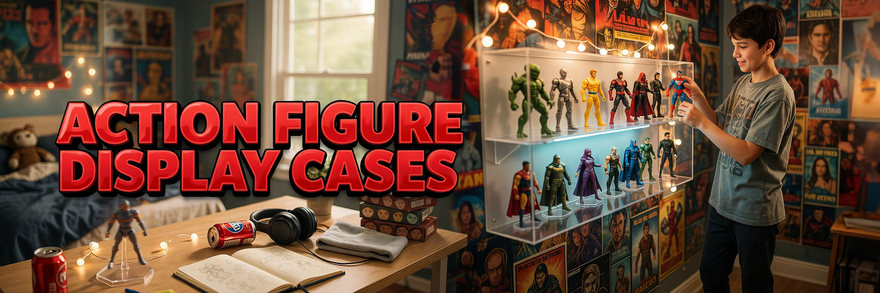 Funky Action Figure Display Cases That Make A Teen-Room Figure Collection Into Décor