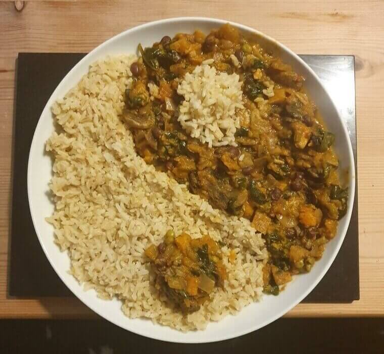 Vegetable Curry With Rice