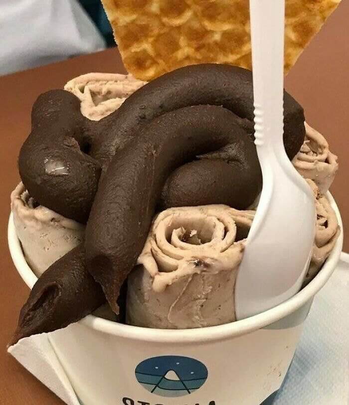A Surprise Dropping on Top of the Ice Cream