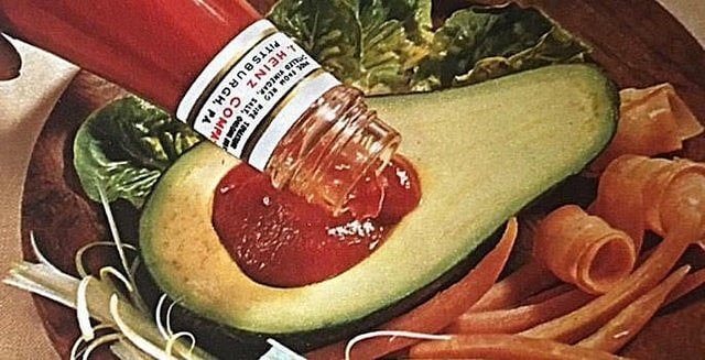 Ketchup Filled Avocado