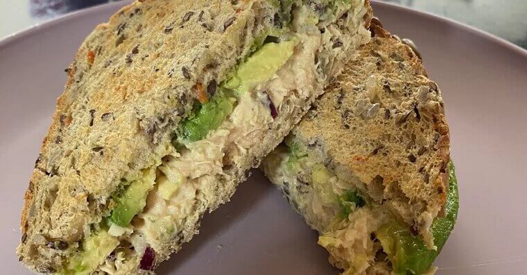 Avocado Tuna Salad Sandwich