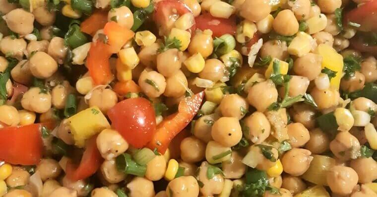 Caprese Chickpea Salad