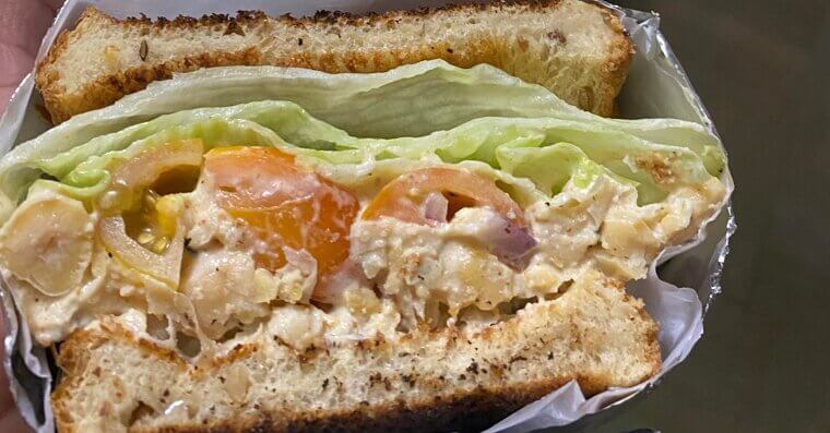 Tuna and Chickpea Salad Sandwich