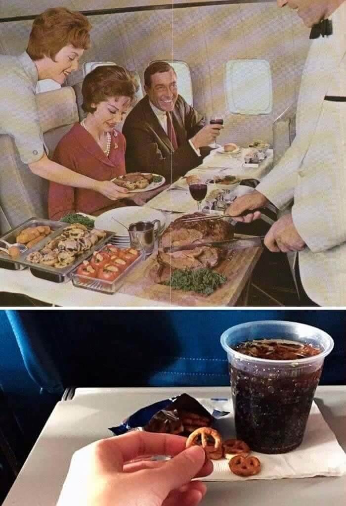 Airplane Food Expectation Vs. Reality