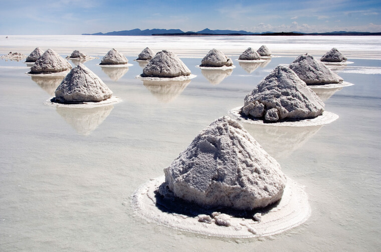 O Deserto De Sal Refletindo