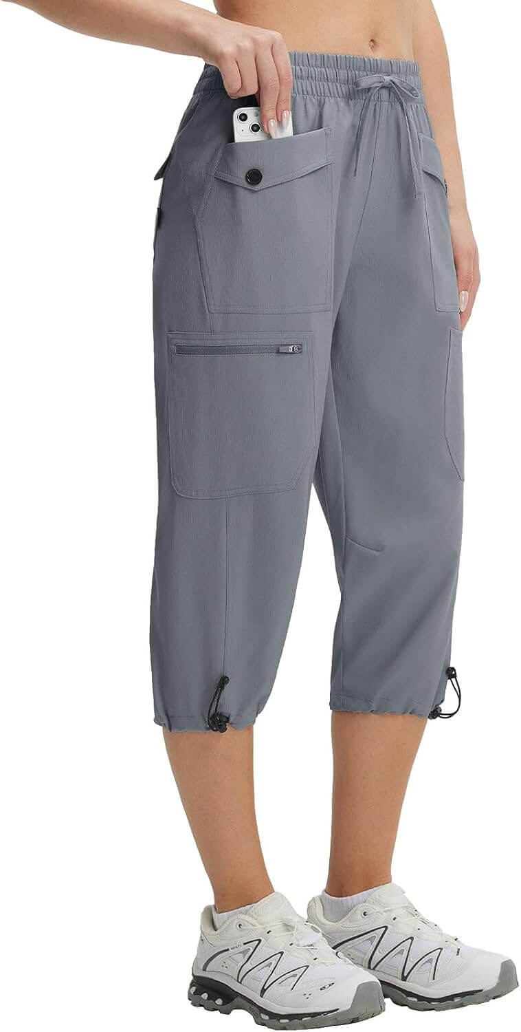 BALEAF Cargo Capri - Lightweight, Quick Dry, 7 Pockets Adventure Pants 