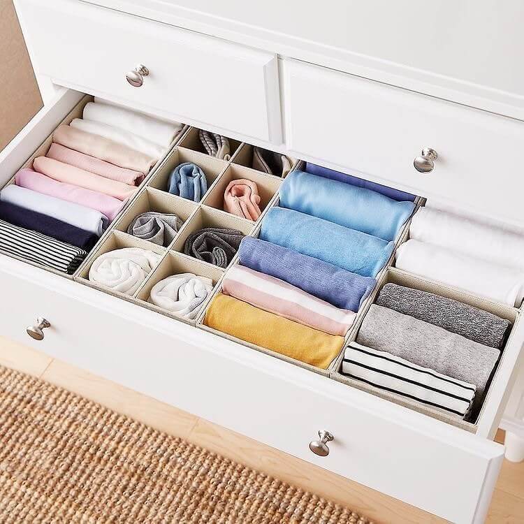 Roll Up Your Clothes To Save Dresser Space