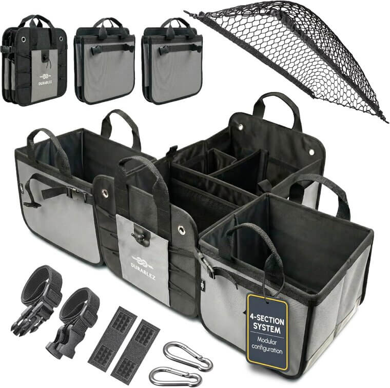 Modular Trunk Organizer - Perfect for Groceries, Tools & More!