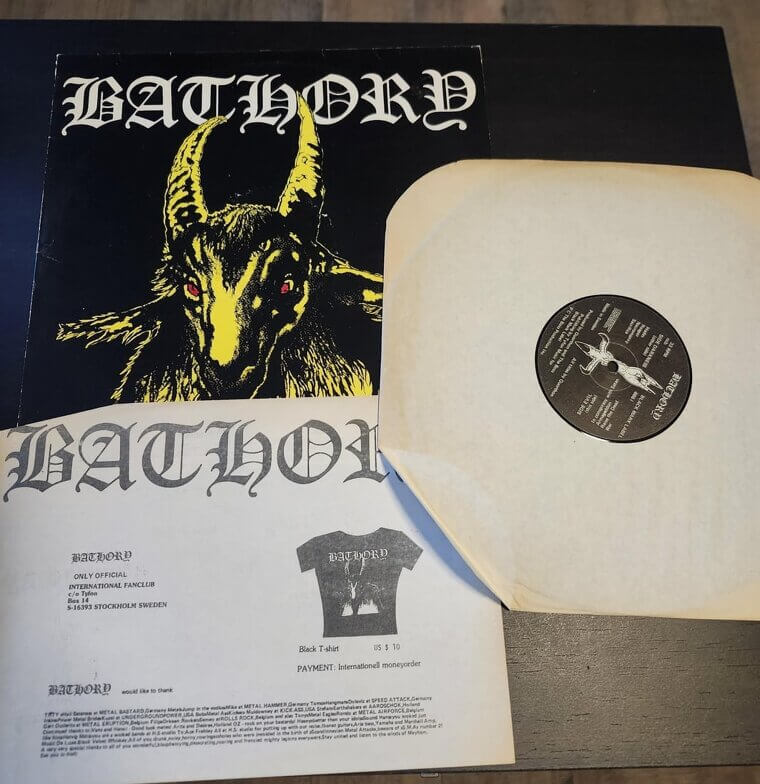 Bathory by Bathory - 1984 Yellow Goat Black Mark Cassette - $400