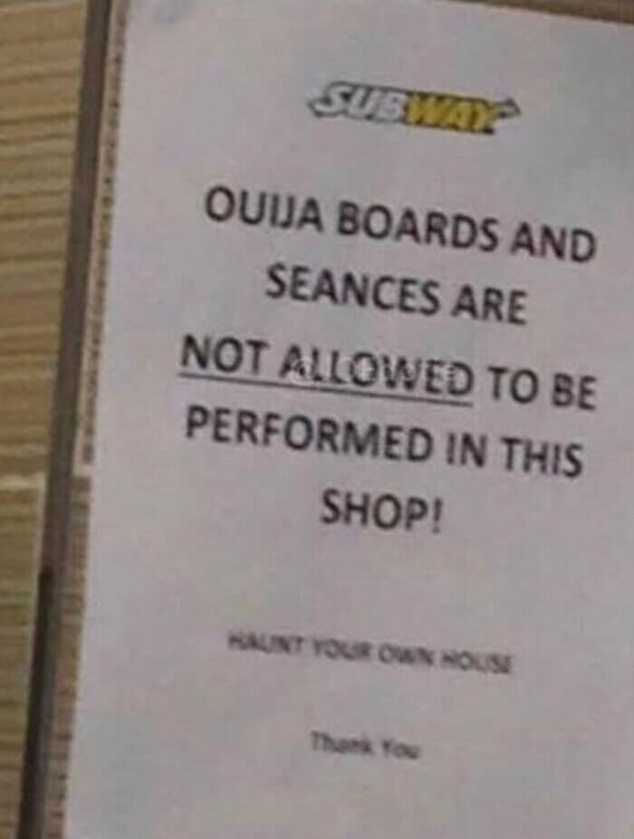 Subway: Where Sandwiches and Spirits Don't Mix