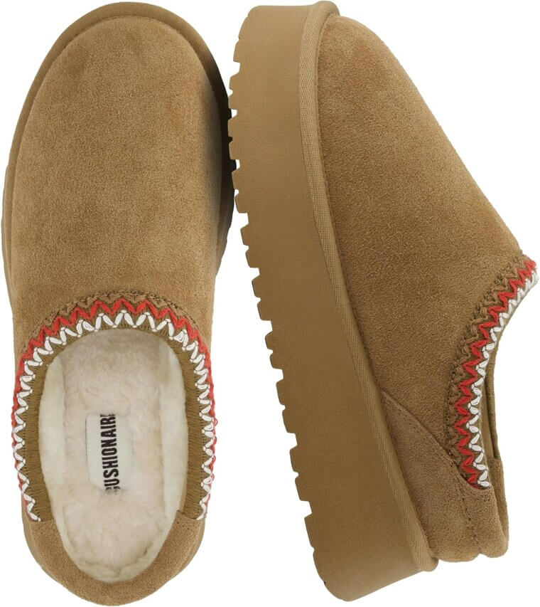Kabuki Suede Platform Slippers - Cozy Style for Indoors & Outdoors 