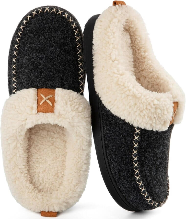 LongBay Sherpa Slippers - Cozy Memory Foam Comfort for Winter! - Now 35% Off!