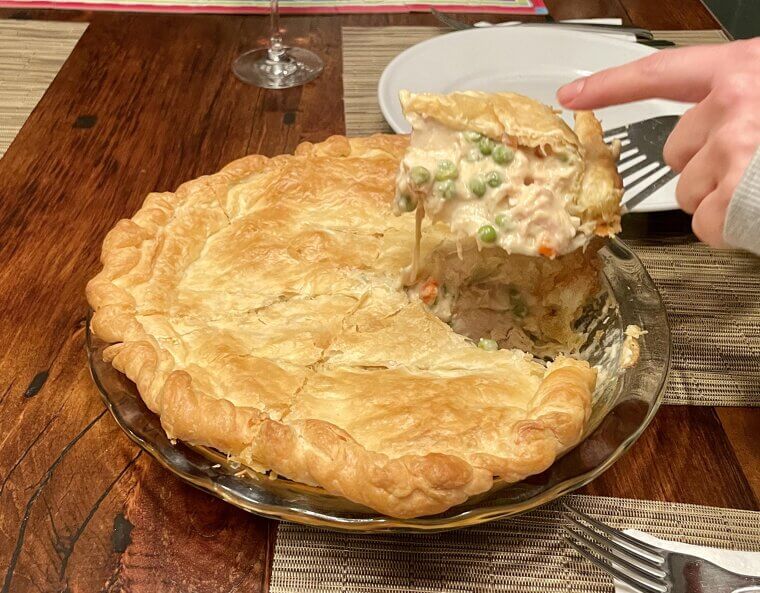 The 1950s "TV Dinner" Chicken Pot Pie