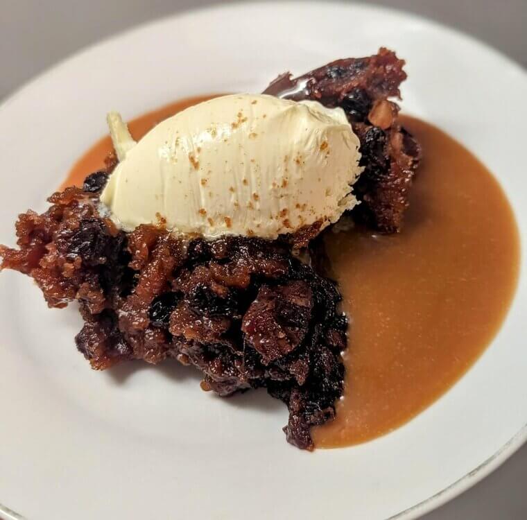 Christmas Pudding With Hard Sauce