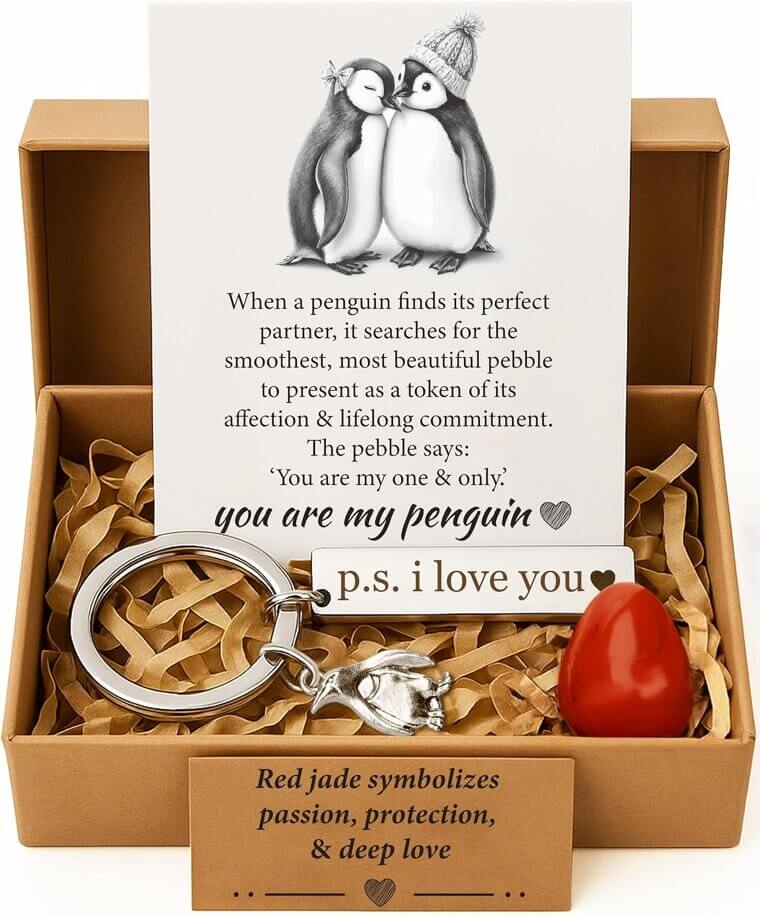 Valentine's Penguin Gift - Perfect for Couples, Anniversaries & Birthdays - Enjoy 23% Off!