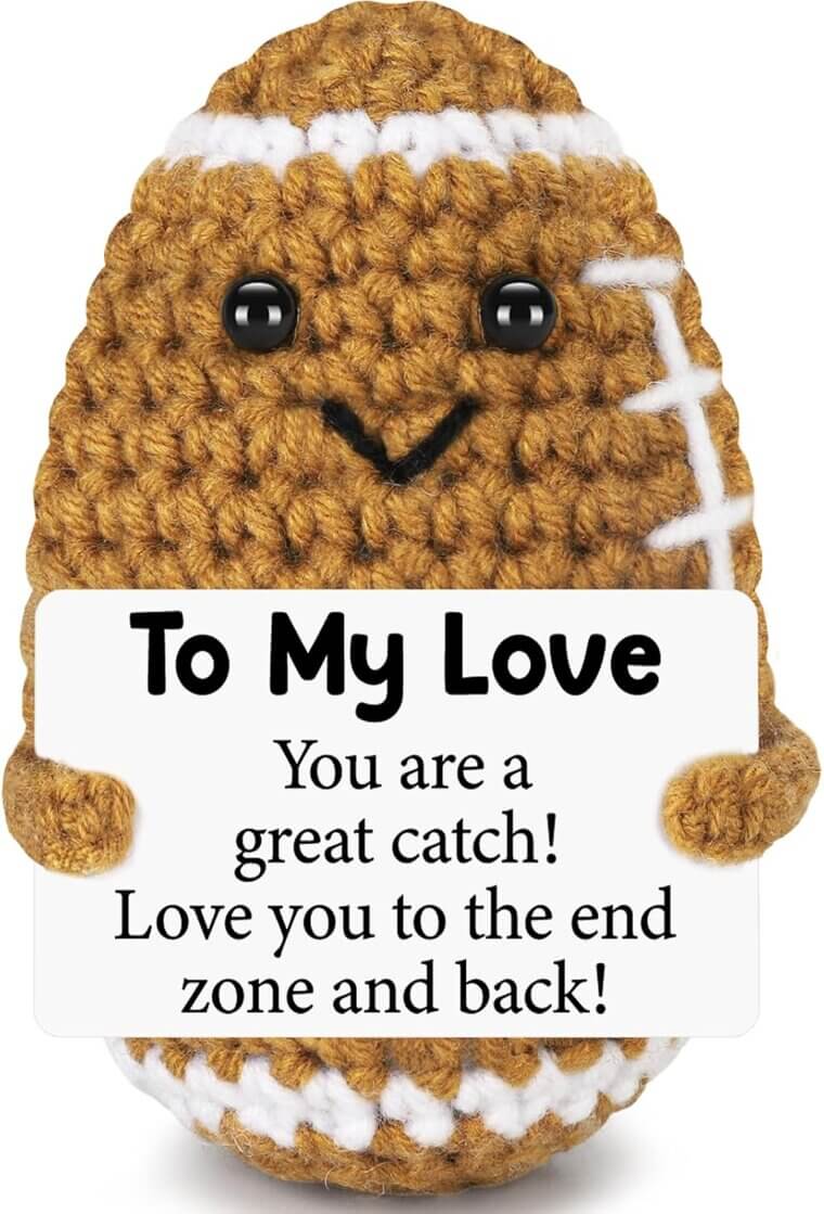 Handmade Crochet Football - Perfect Romantic Gift for Your Love - Now 23% Off!