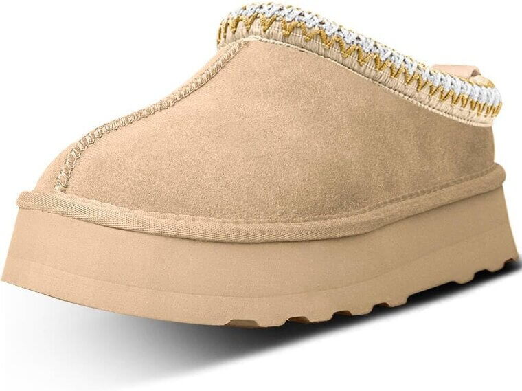 Women's Platform Slippers - Cozy Fleece Lined Snow Boots 