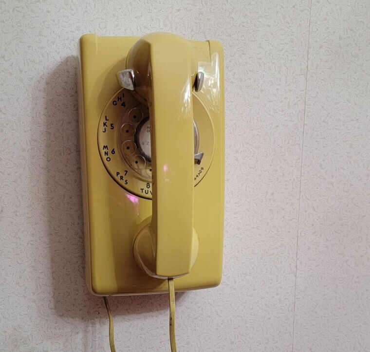 The Rotary Wall Phone With Extra Long Cord