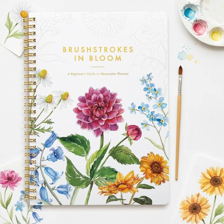 Watercolor Workbook for Beginners - Unleash Creativity with Floral Designs - Enjoy 15% Off!