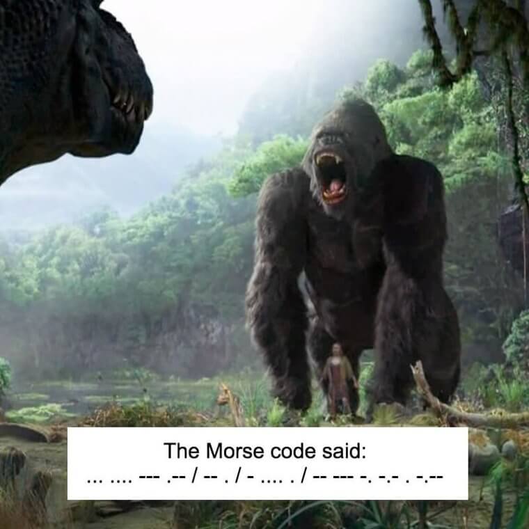 “Show Me The Monkey” Hidden In Morse Code In King Kong
