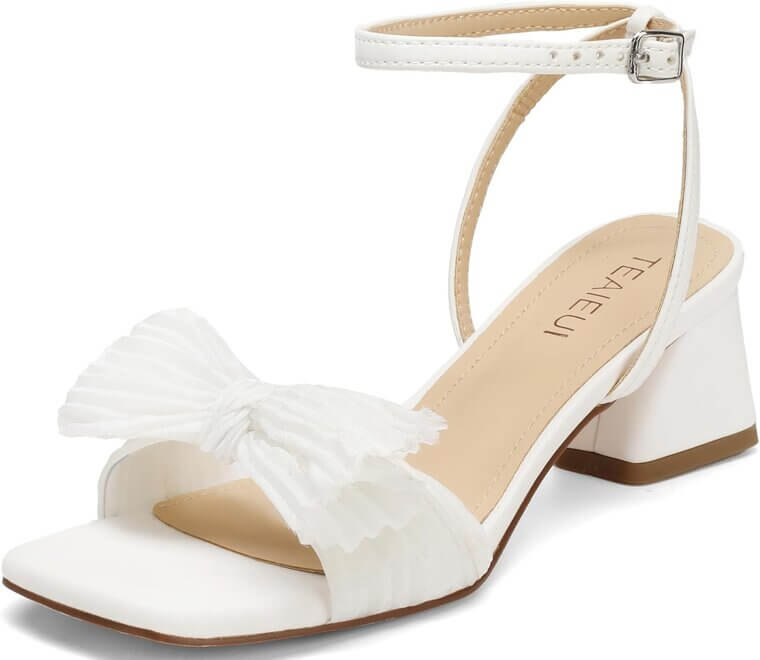 TEAIEUI Bow Knot Heels - Stylish Comfort for Every Occasion - Enjoy 20% Off!