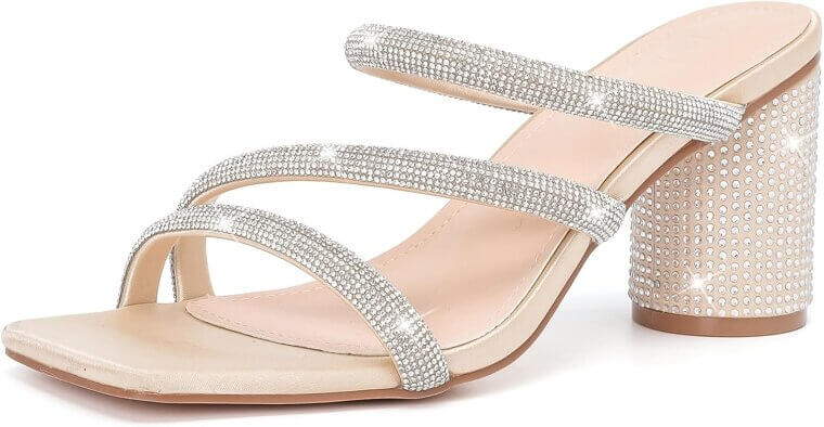 DADAWEN Rhinestone Heels - Stylish Comfort for Every Occasion - 30% Off!