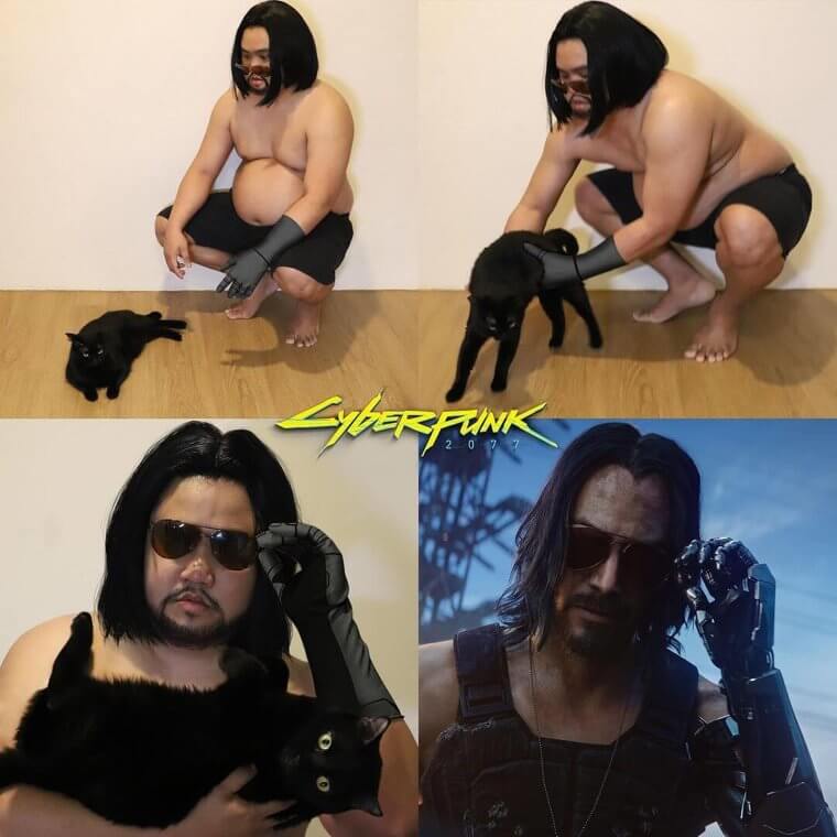Cyberpunk And His Cat