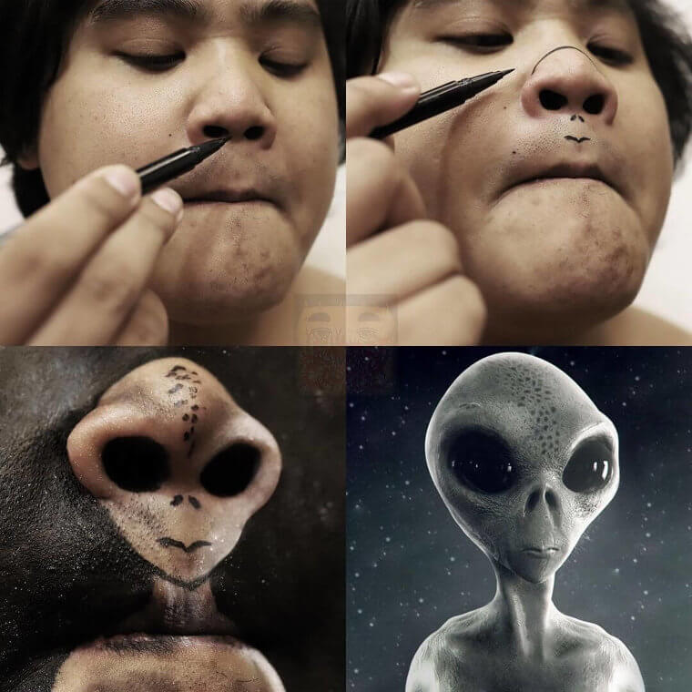An Alien Or A Close-Up Nose?