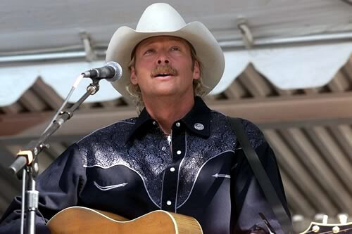 Alan Jackson Stuck to Classic Ripped Denim and White Cowboy Hats