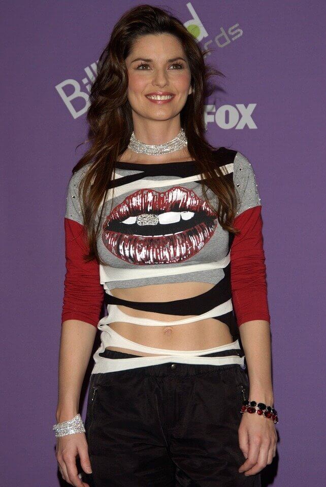 Shania Twain Rocked Bold Leopard Print and Exposed Bare Midriffs