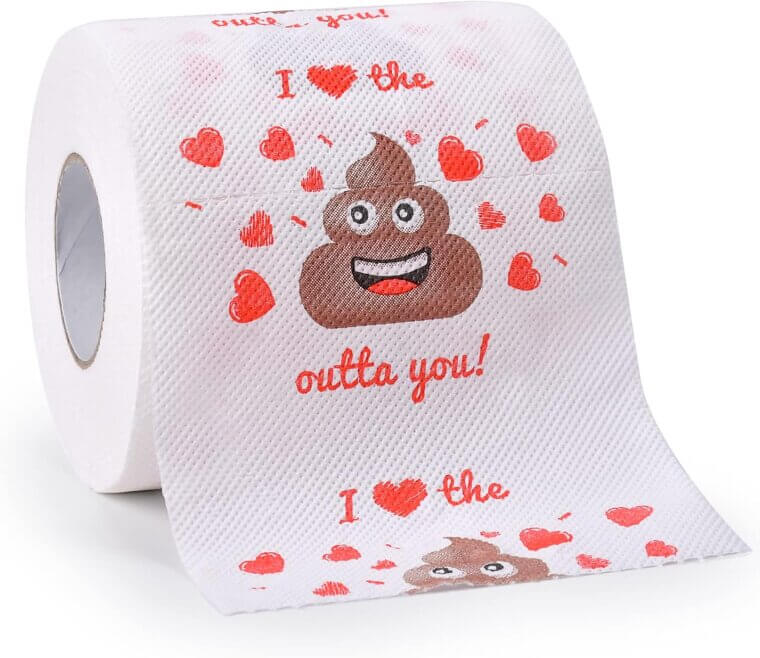 Valentine's Gag Toilet Paper - Perfect for Laughs! 