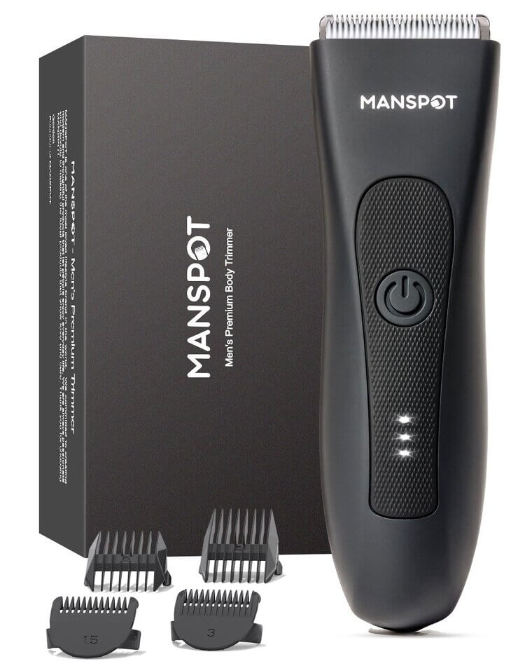MANSPOT Trimmer Kit for Groin & Body - Waterproof, 4 Guards - Enjoy 20% Off!