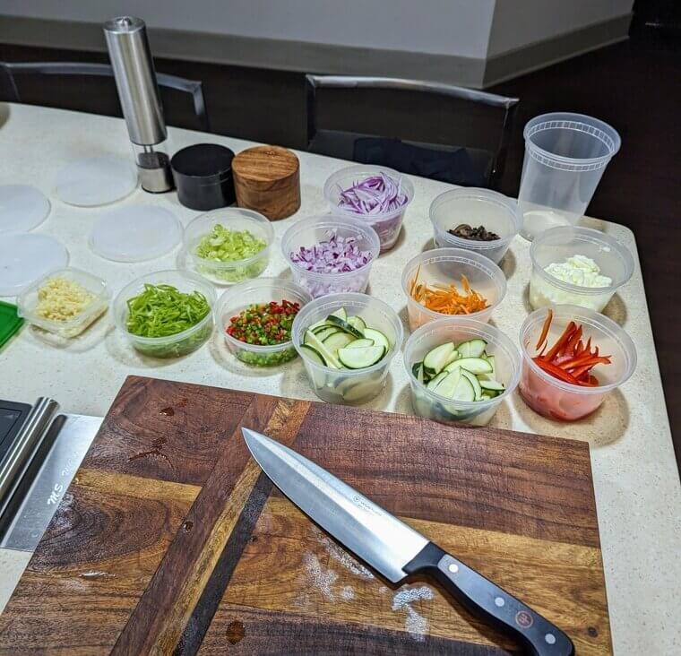 Chop, Measure, and Mix in Advance