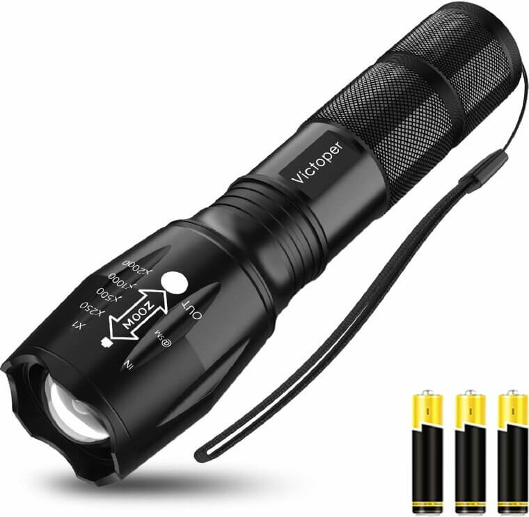 Victoper Flashlight - Bright 2000 Lumens, Waterproof & Portable 