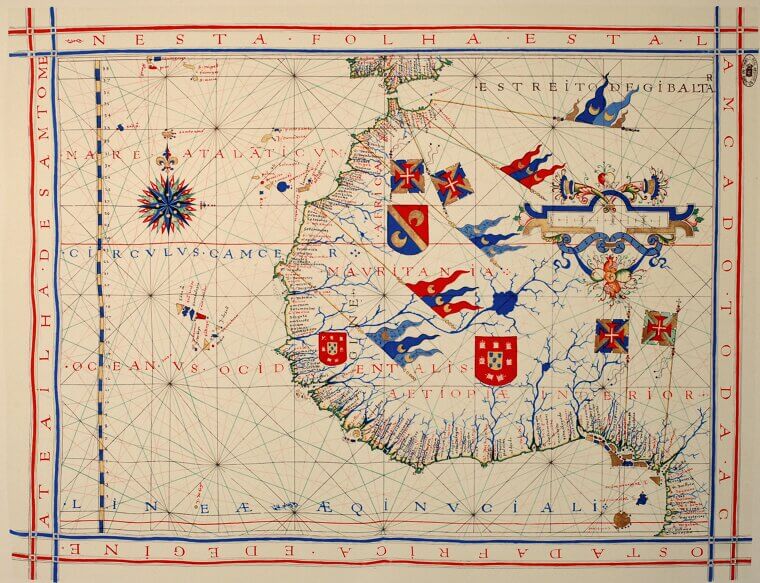 The Heavily Marked, Massive Nautical Map of Errol Flynn
