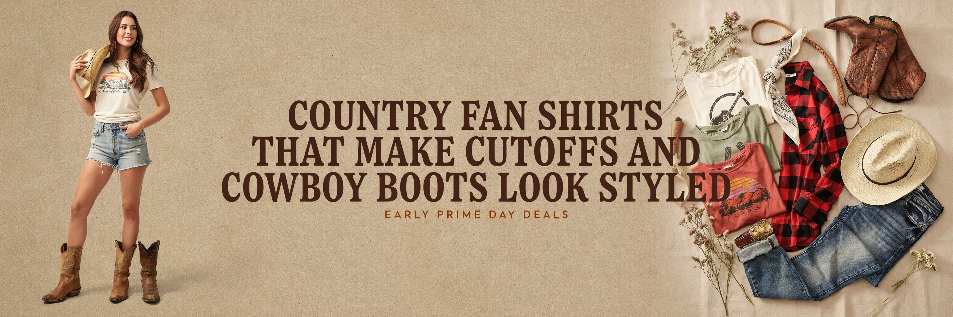 Country Fan Shirts That Make Cutoffs and Cowboy Boots Look Styled - Early Prime Day Deals