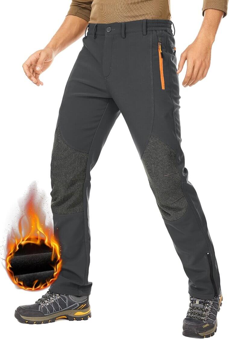 Men's Ski Fleece Pants - Waterproof Comfort & Versatility for Winter Adventures 