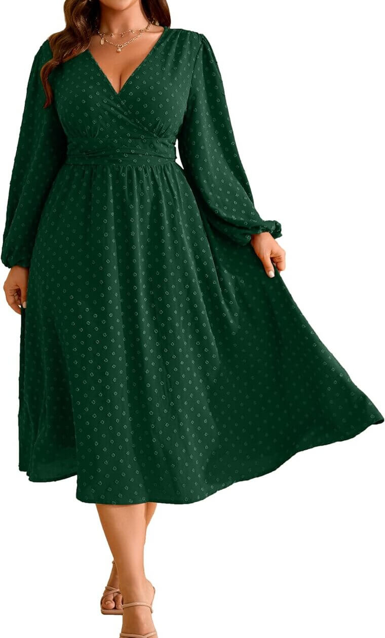 Plus Size Boho Dress - Perfect for Fall Weddings and Casual Days - 5% Off!