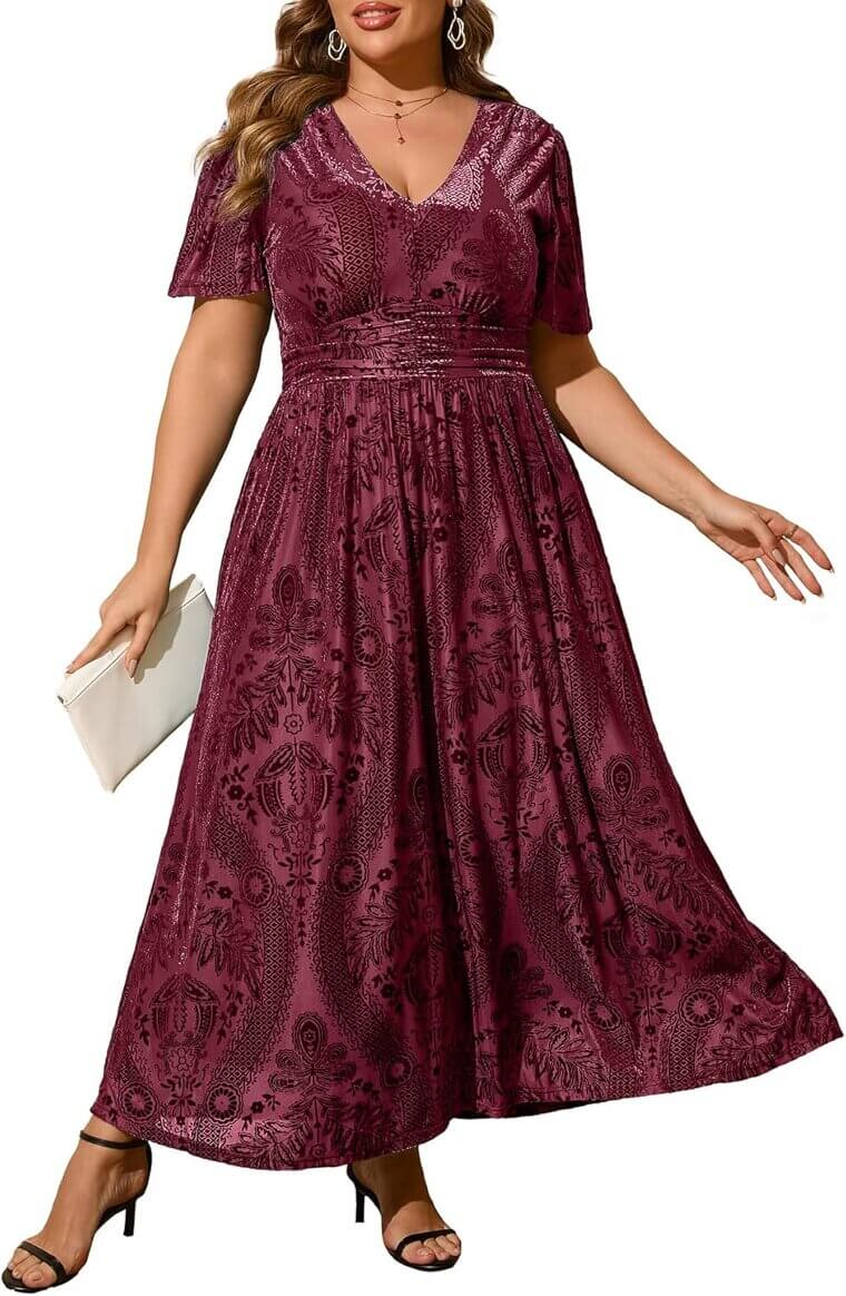 Simplee Velvet Maxi Dress - Elegant Style for Every Season - Now 20% Off!