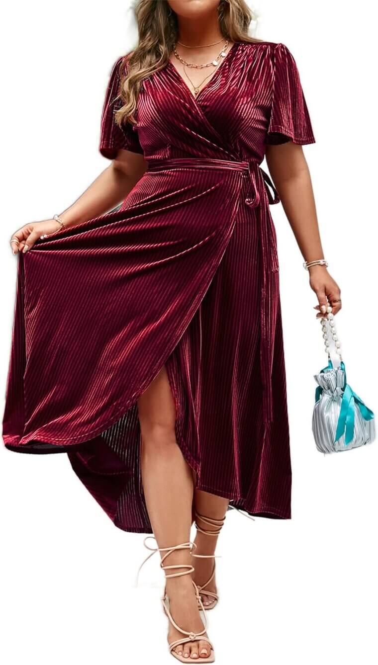 BerryGo Velvet Maxi Dress - Elegant, Versatile Style - Don’t Miss the 20% Discount!