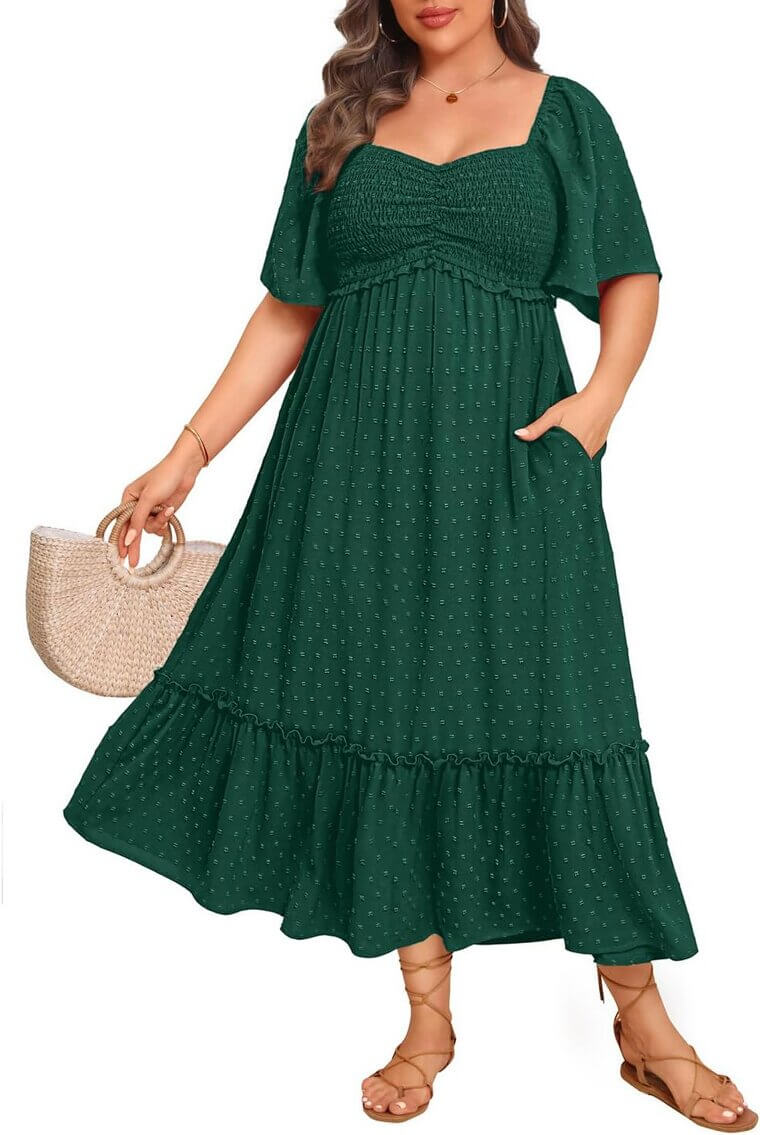 Plus Size Maxi Dress - Perfect for Weddings, Graduations, and More! - Don’t Miss the 20% Discount!