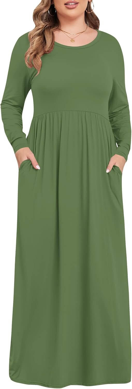 KARALIN Plus Maxi Dress - Perfect for Curvy Women, Winter & More! 