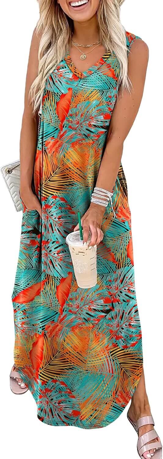 Sampeel Maxi Sundress - Perfect for Summer Vacations with Pockets - 48% Off!