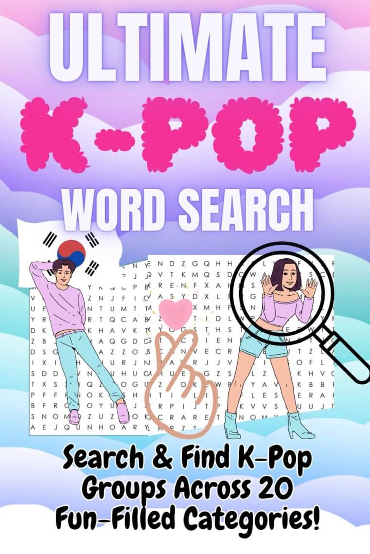 Ultimate K-Pop Word Search: Fun Puzzle Book for Fans of All Ages 
