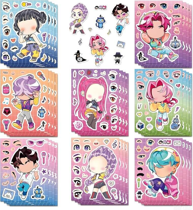 K-pop Demon Hunters Stickers: Creative Vinyl Set for Fans & Journals - Enjoy 16% Off!