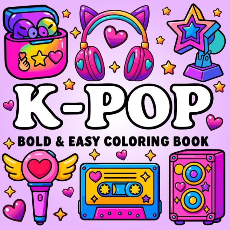K-Pop Coloring Book: Fun Designs for Fans of All Ages 