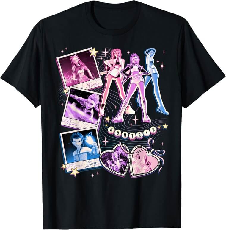 Kpop Demon Hunters Tee - Stylish BFF's Collage for Halloween 