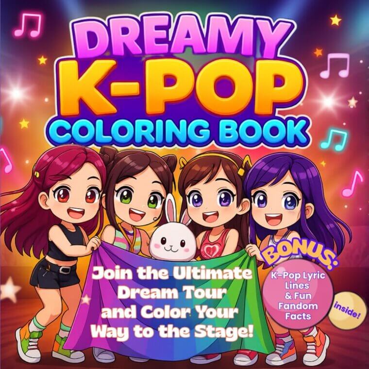 Dreamy K-POP Coloring Book: Perfect for Creative Kids & K-Pop Fans 